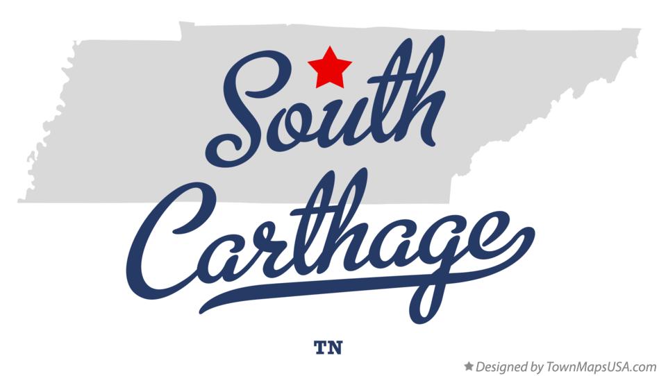 Map of South Carthage Tennessee TN