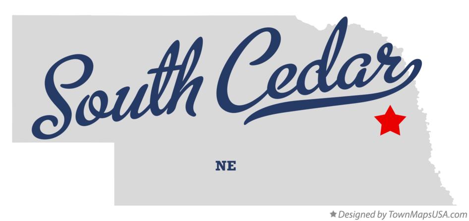 Map of South Cedar Nebraska NE