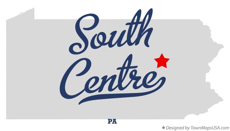 Map of South Centre Pennsylvania PA