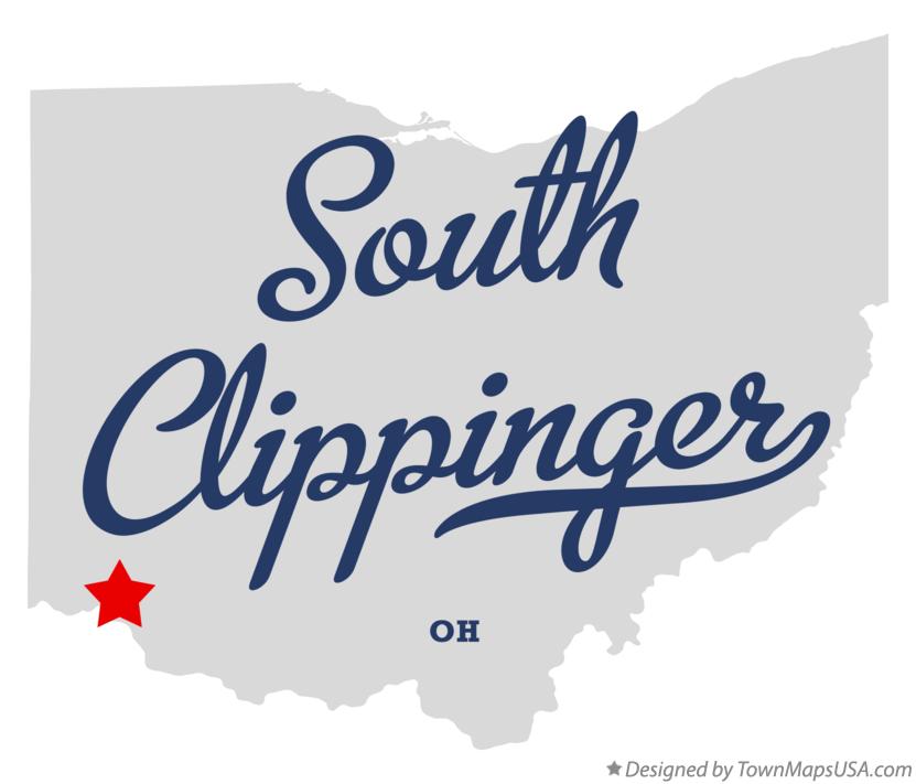 Map of South Clippinger Ohio OH