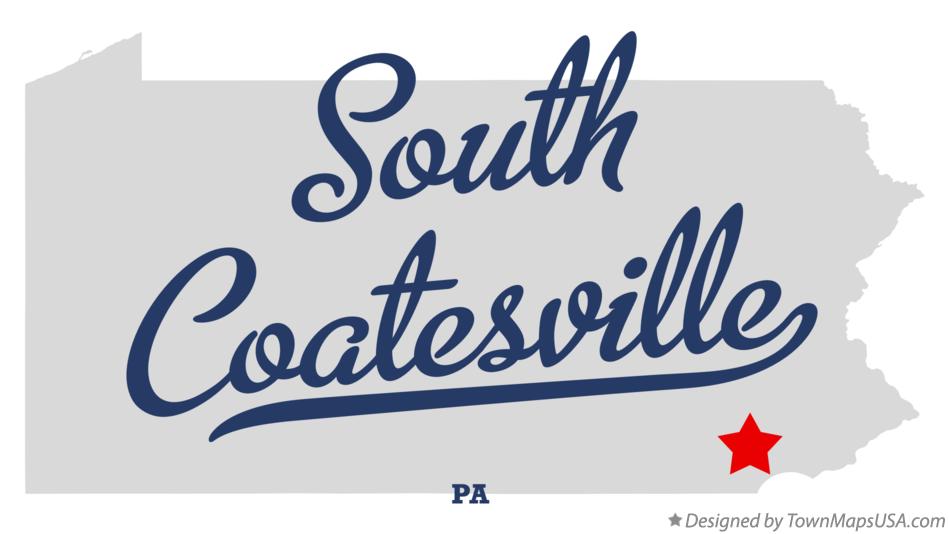 Map of South Coatesville Pennsylvania PA