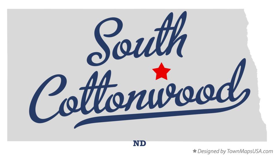 Map of South Cottonwood North Dakota ND