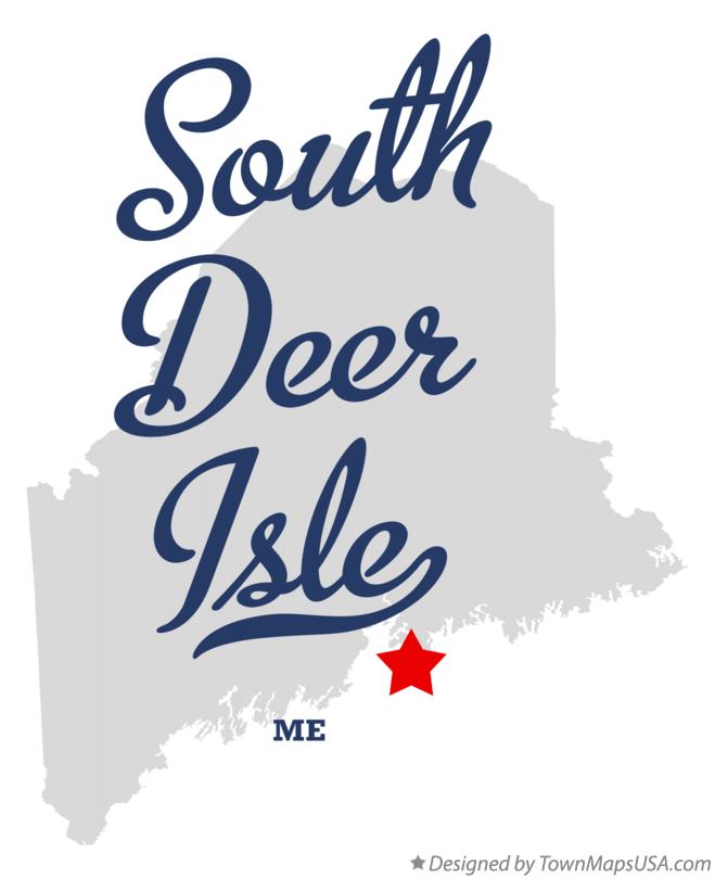 Map of South Deer Isle Maine ME