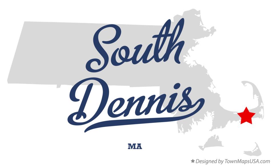 Map of South Dennis Massachusetts MA