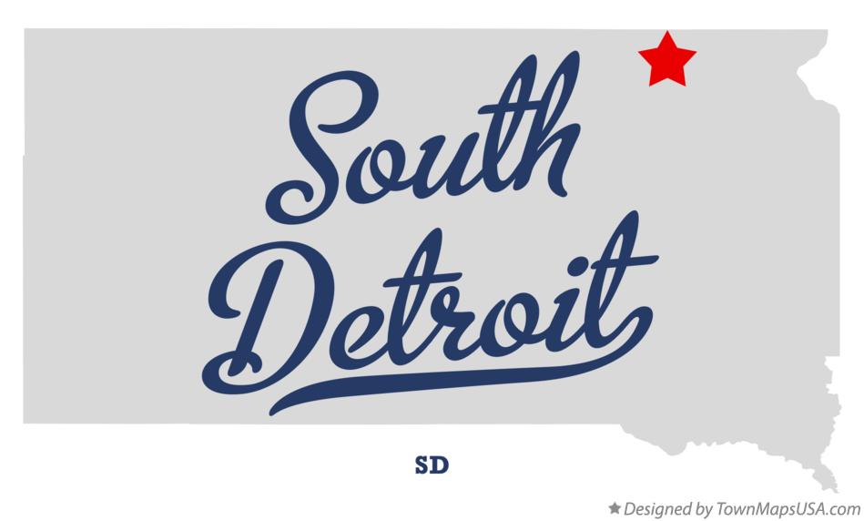 Map of South Detroit South Dakota SD