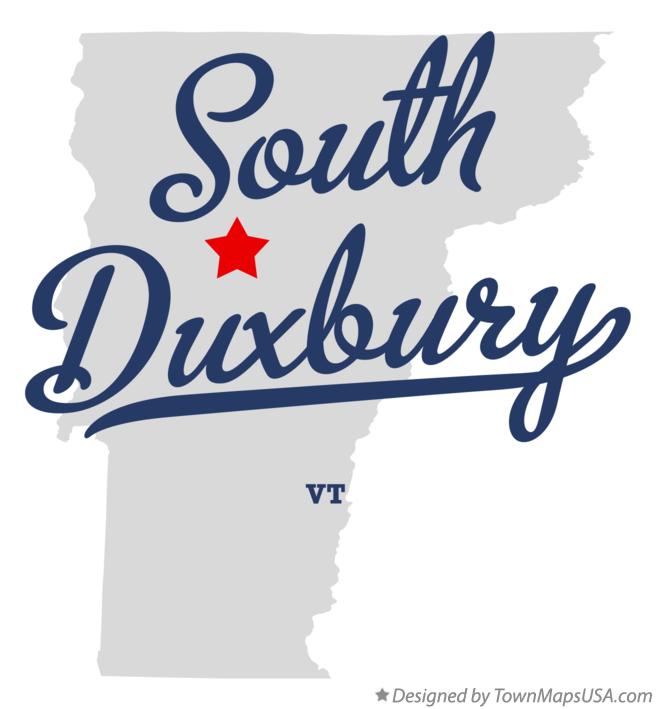 Map of South Duxbury Vermont VT