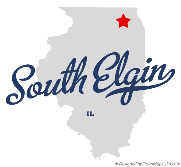 Map of South Elgin Illinois IL