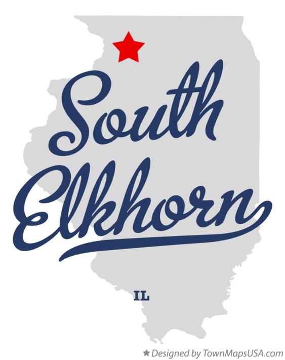 Map of South Elkhorn Illinois IL