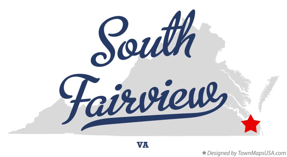 Map of South Fairview Virginia VA