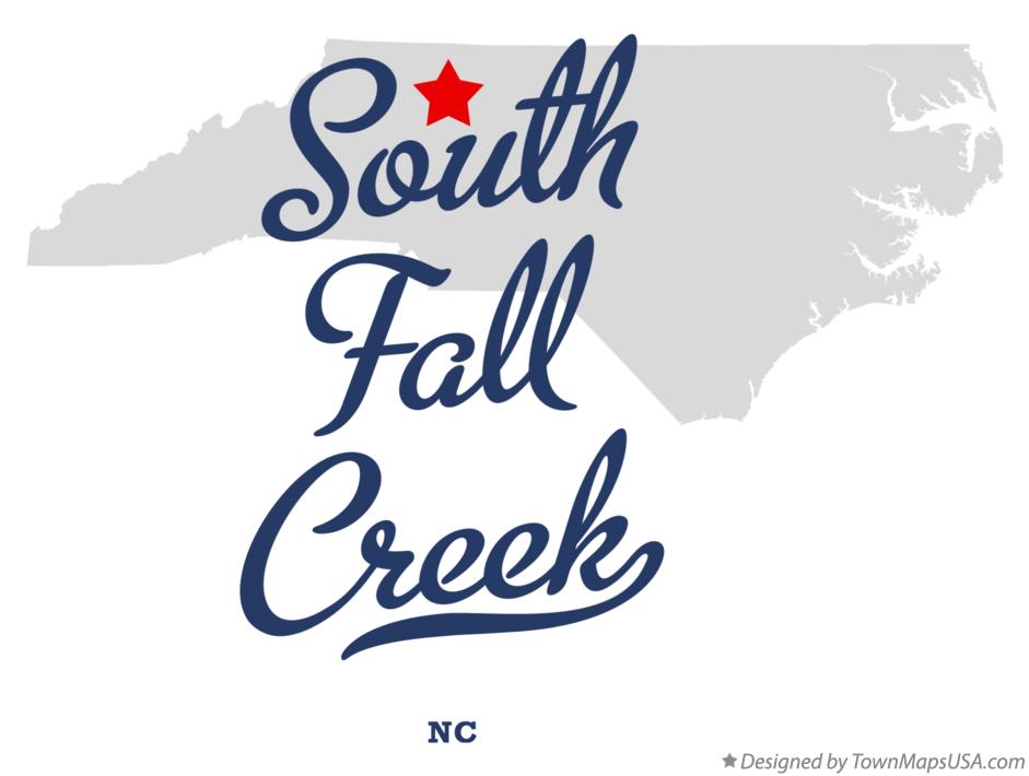 Map of South Fall Creek North Carolina NC