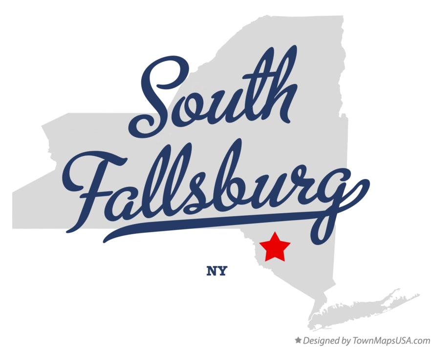 Map of South Fallsburg New York NY