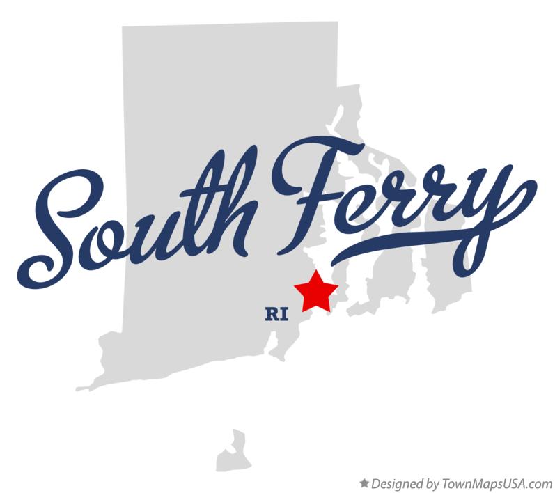 Map of South Ferry Rhode Island RI