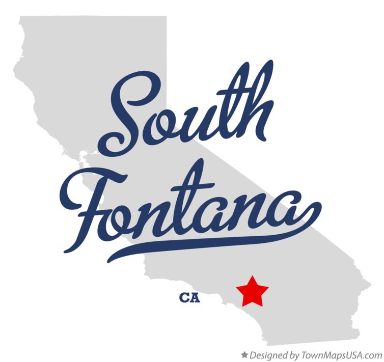 Map of South Fontana California CA