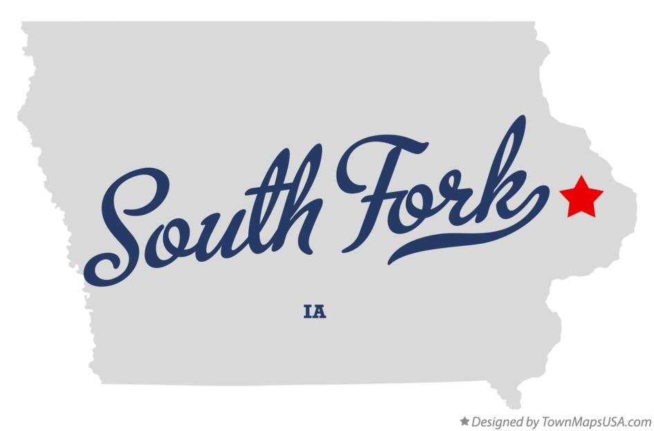 Map of South Fork Iowa IA