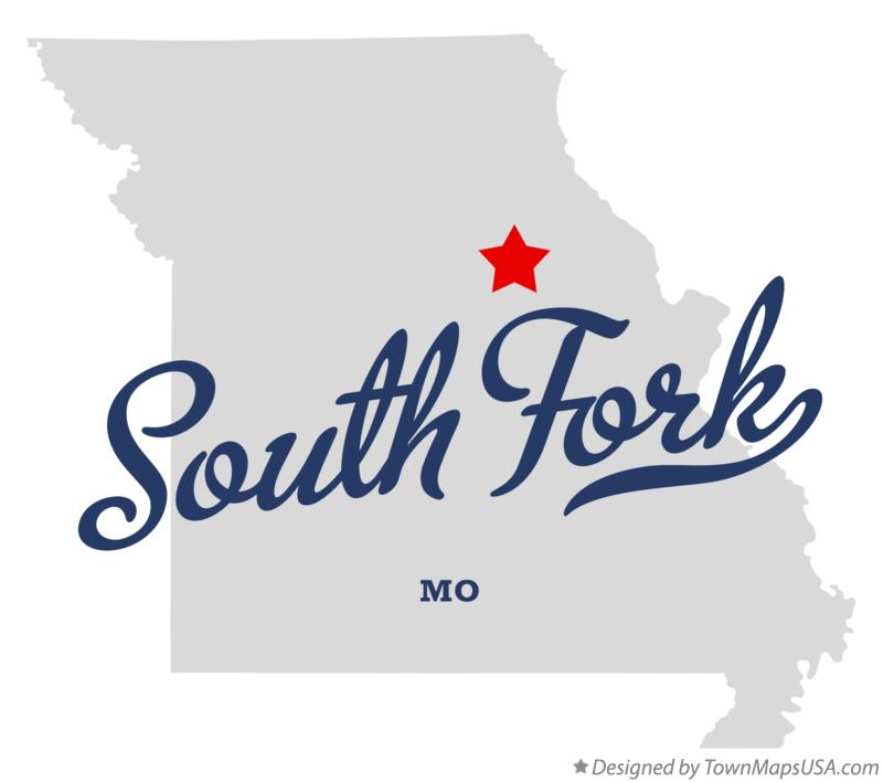 Map of South Fork Missouri MO