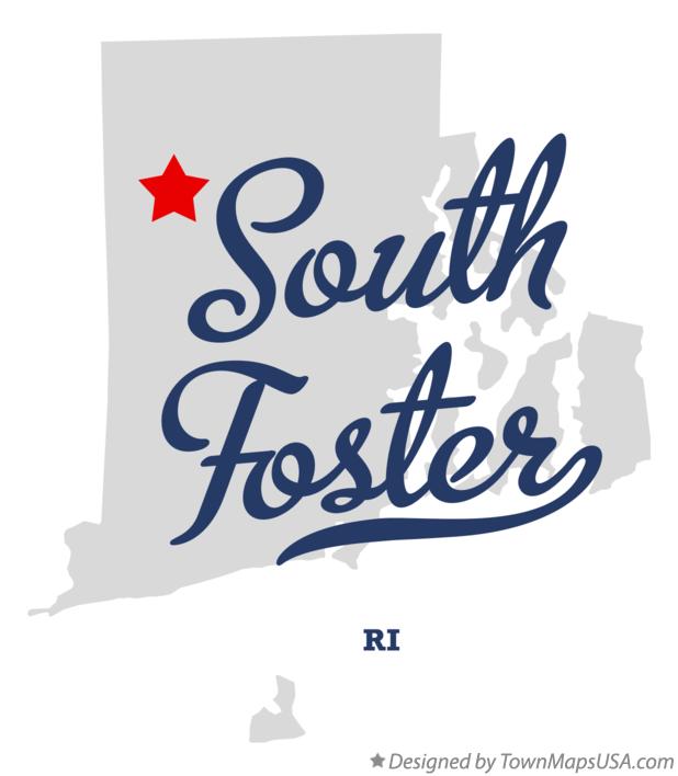 Map of South Foster Rhode Island RI