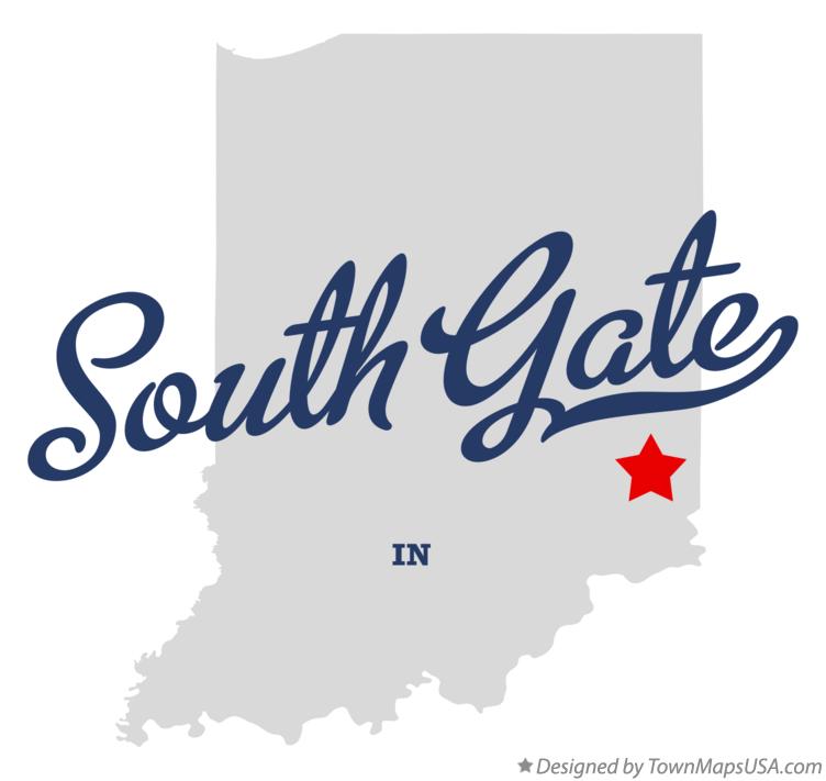 Map of South Gate Indiana IN