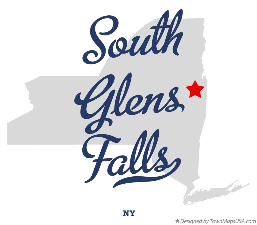 Map of South Glens Falls New York NY