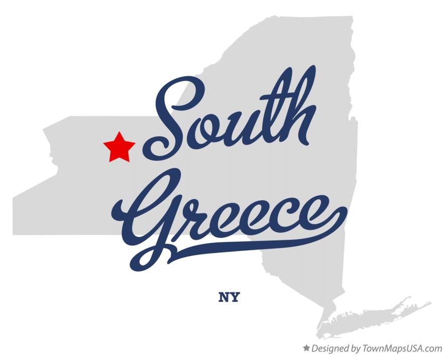 Map of South Greece New York NY