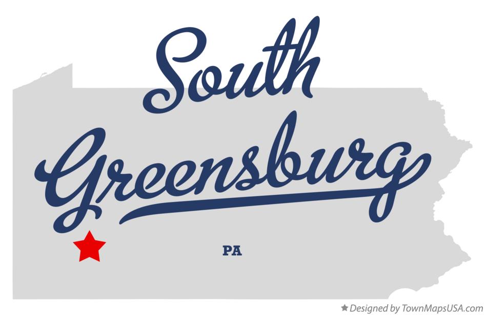 Map of South Greensburg Pennsylvania PA