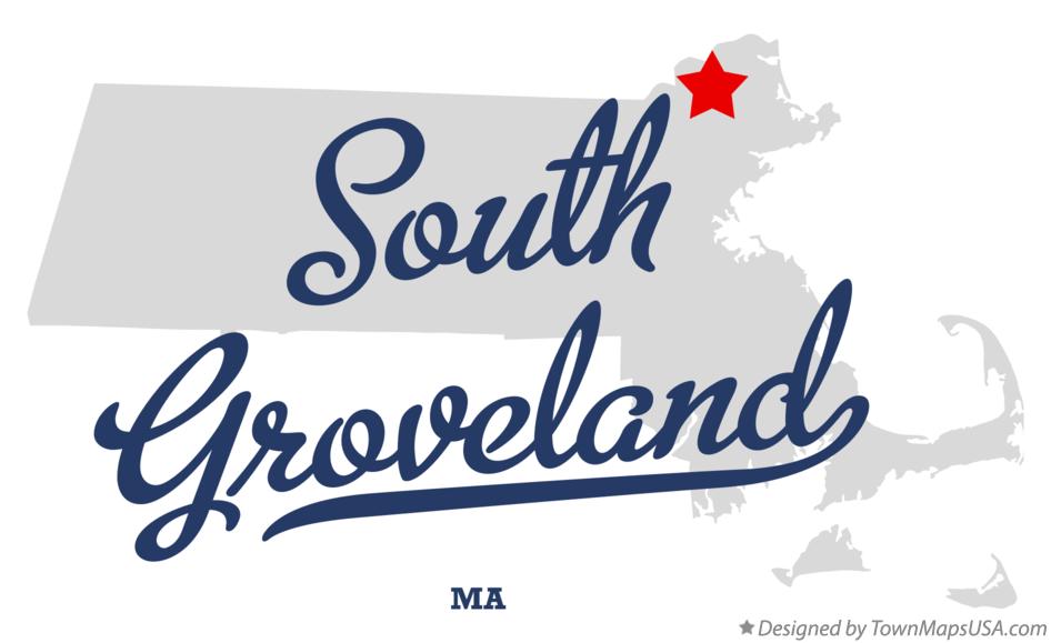 Map of South Groveland Massachusetts MA