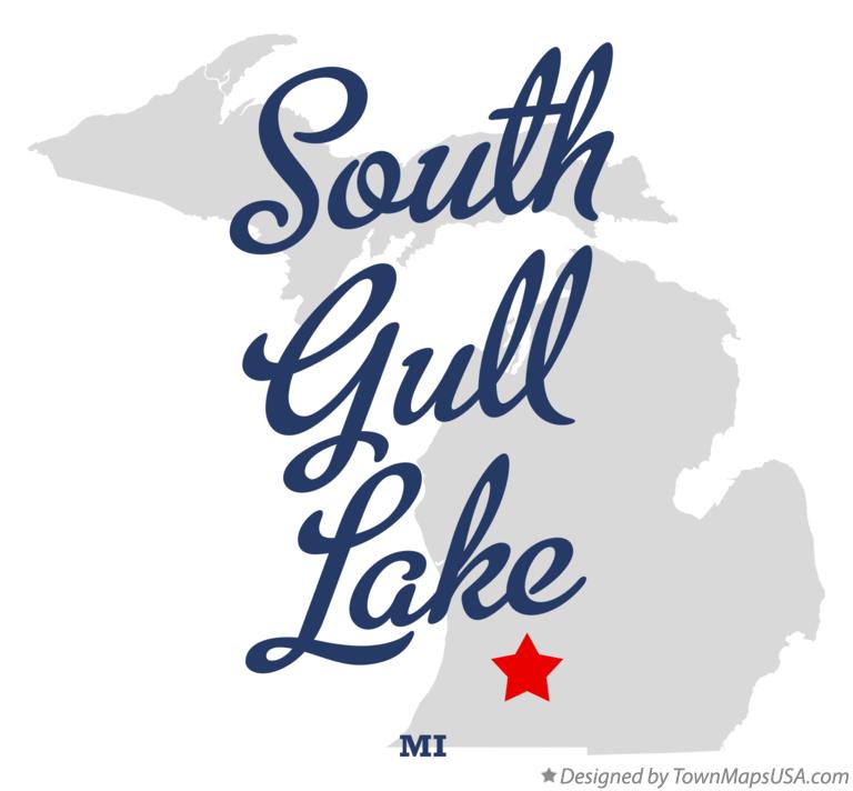 Map of South Gull Lake Michigan MI