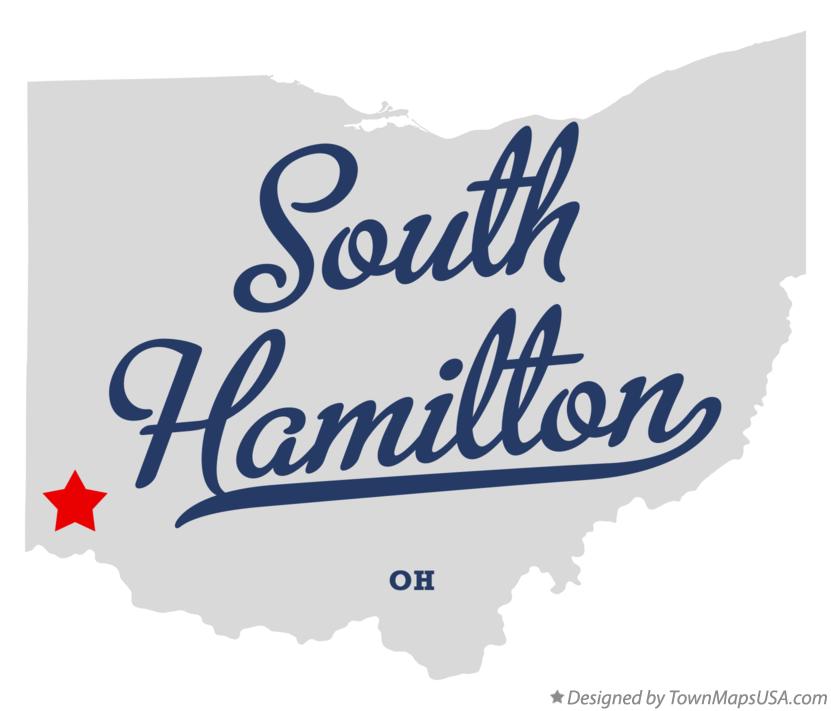 Map of South Hamilton Ohio OH