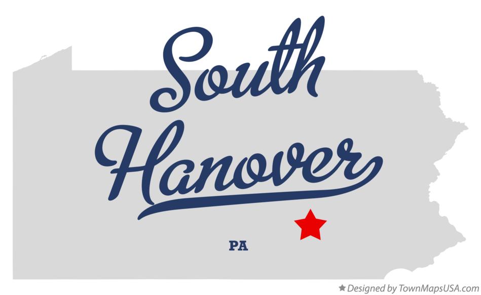 Map of South Hanover Pennsylvania PA