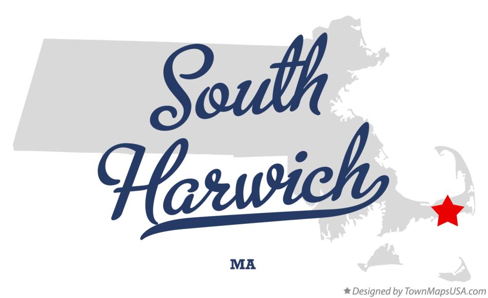 Map of South Harwich Massachusetts MA