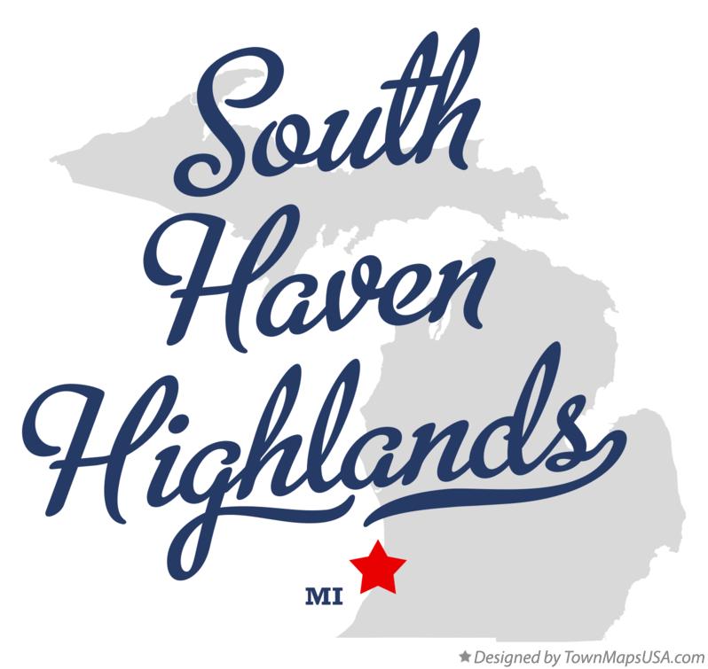 Map of South Haven Highlands Michigan MI
