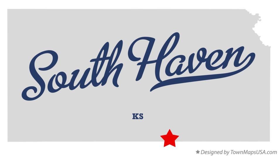 Map of South Haven Kansas KS