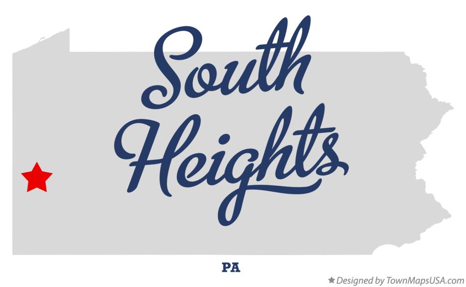Map of South Heights Pennsylvania PA