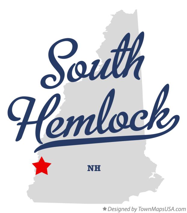 Map of South Hemlock New Hampshire NH