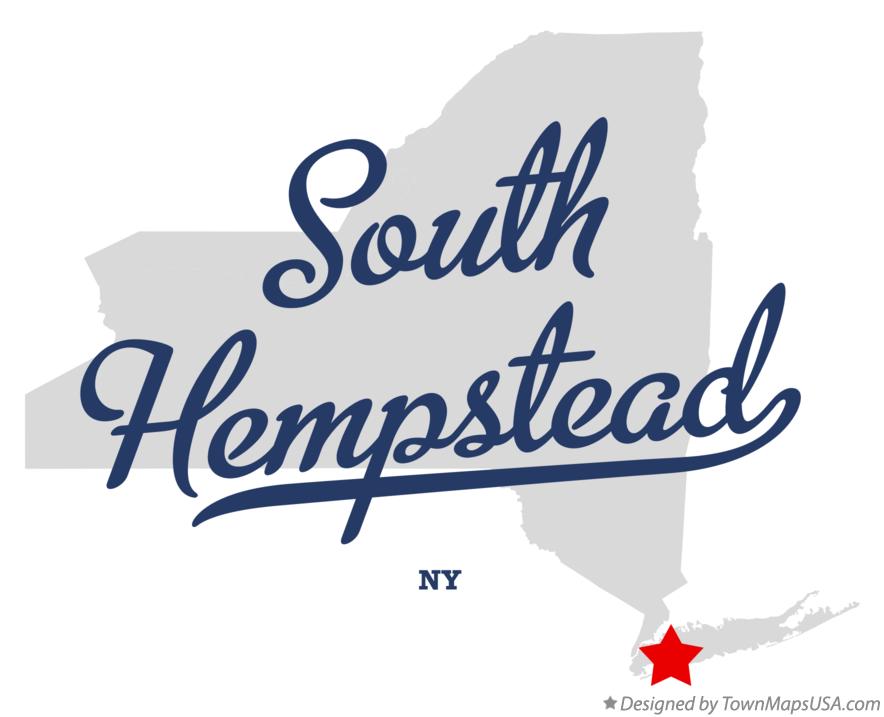 Map of South Hempstead New York NY