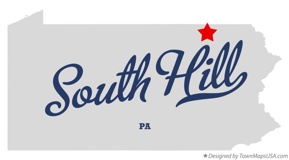 Map of South Hill Pennsylvania PA