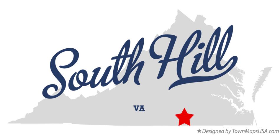 Map of South Hill Virginia VA