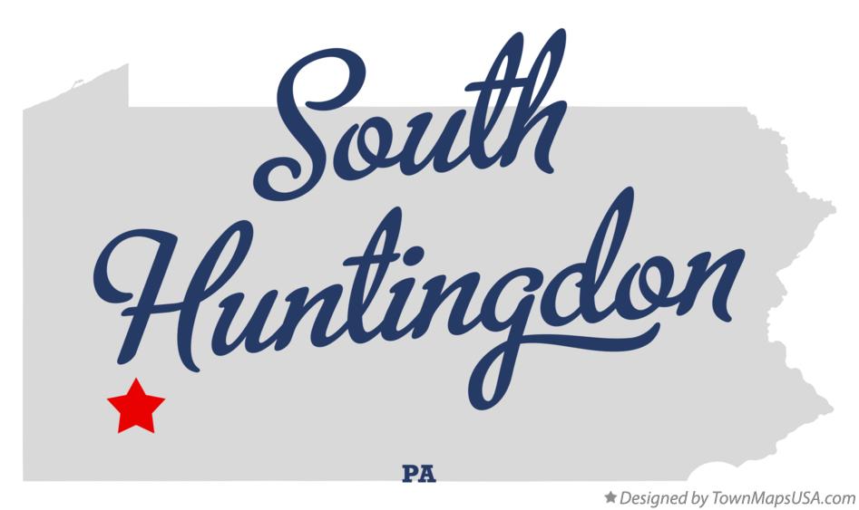 Map of South Huntingdon Pennsylvania PA