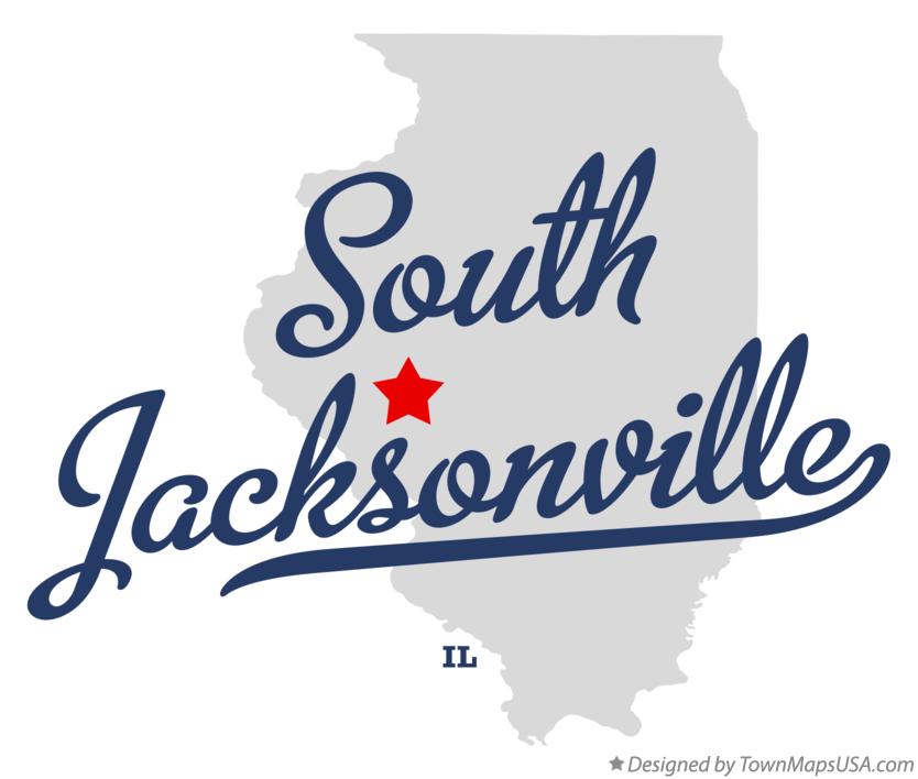 Map of South Jacksonville Illinois IL