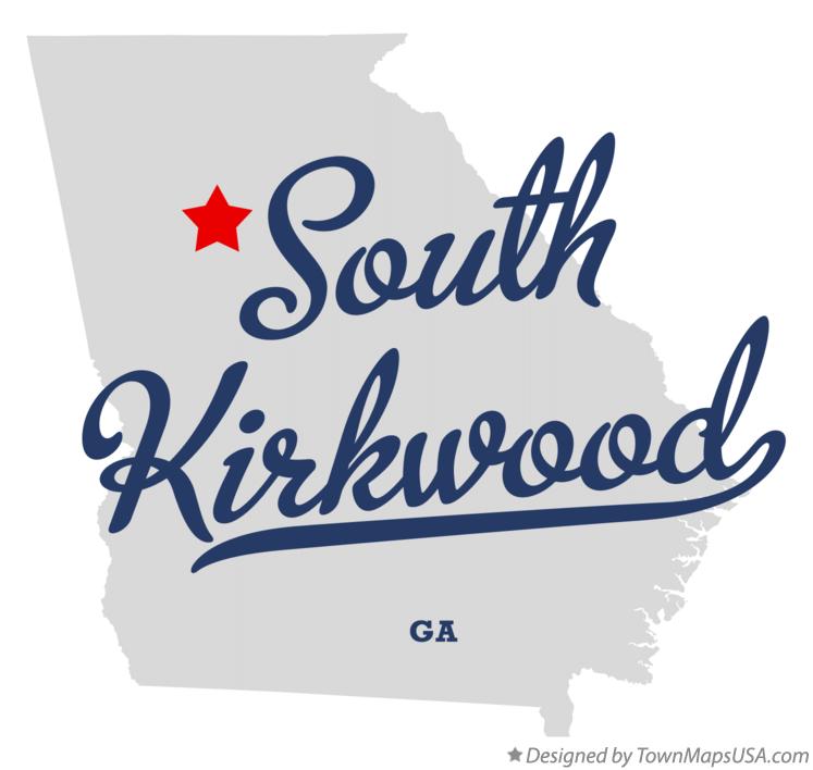 Map of South Kirkwood Georgia GA