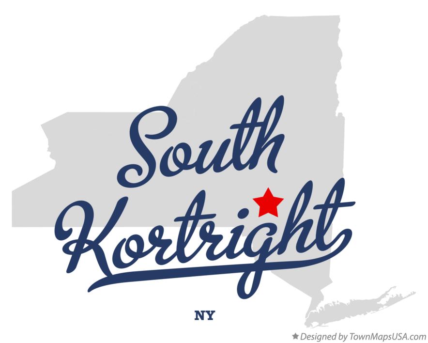 Map of South Kortright New York NY