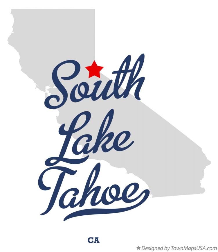 Map of South Lake Tahoe California CA