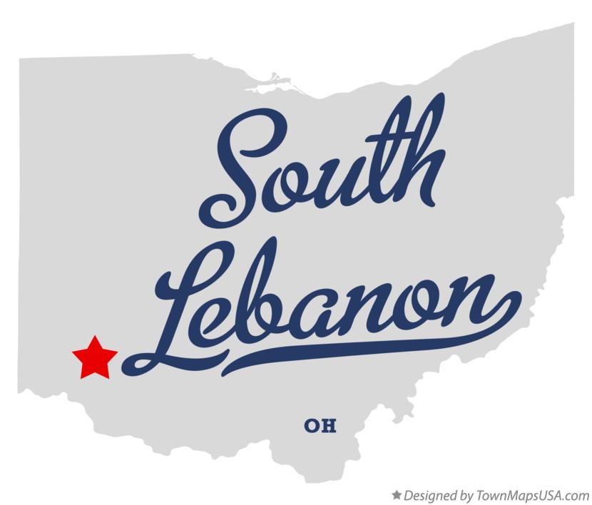 Map of South Lebanon Ohio OH