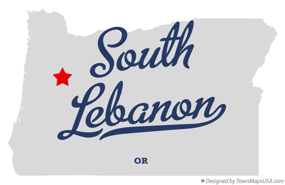 Map of South Lebanon Oregon OR
