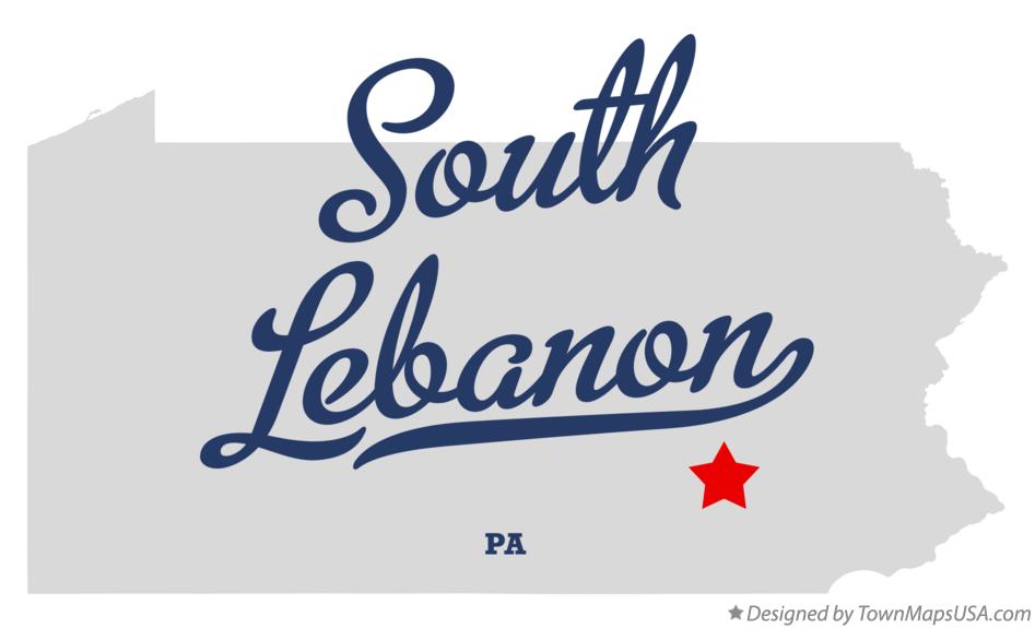 Map of South Lebanon Pennsylvania PA