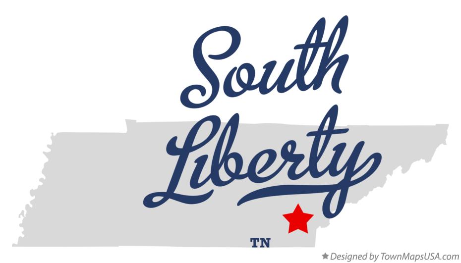 Map of South Liberty Tennessee TN