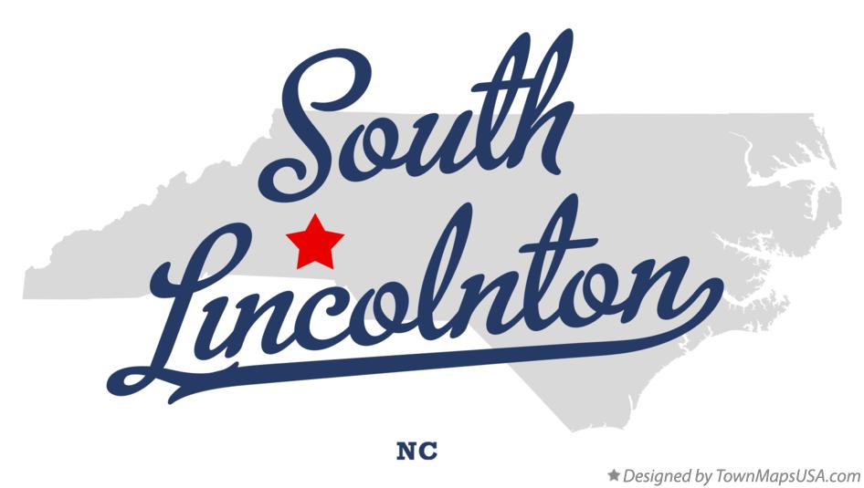 Map of South Lincolnton North Carolina NC