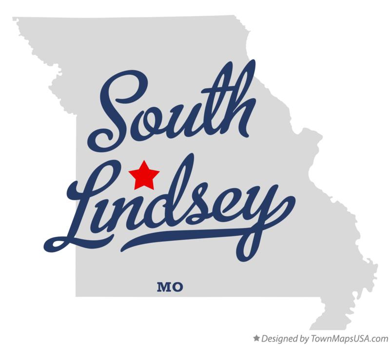 Map of South Lindsey Missouri MO
