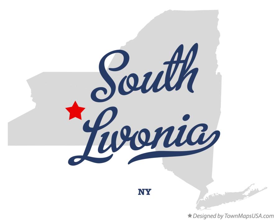 Map of South Livonia New York NY