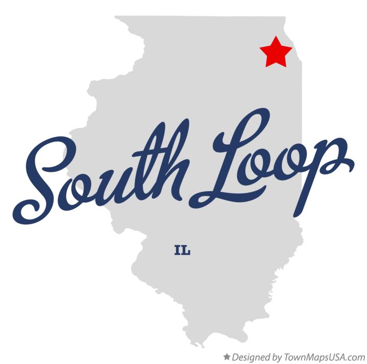 Map of South Loop Illinois IL