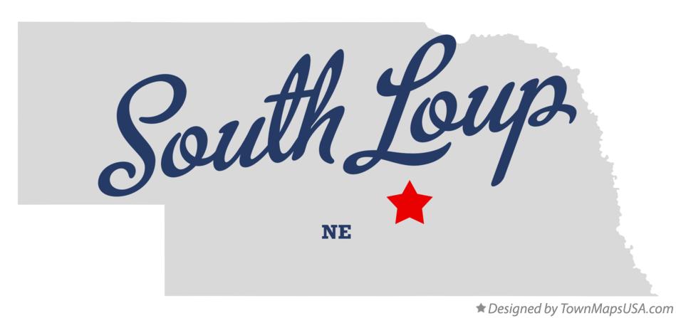 Map of South Loup Nebraska NE